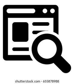 Search Glyph Vector Icon 