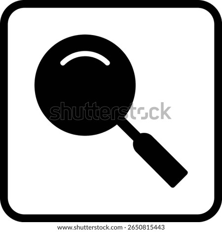 Search Glyph Vector Icon Design