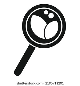 Search Gmo Plant Icon Simple Vector. Agriculture Food. Medicine Biology