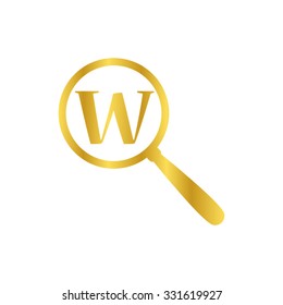 Search -  gold vector icon