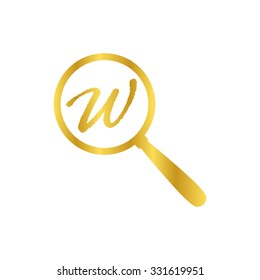 Search -  gold vector icon