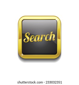Search Gold Vector Icon Button