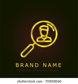 Search golden metallic logo