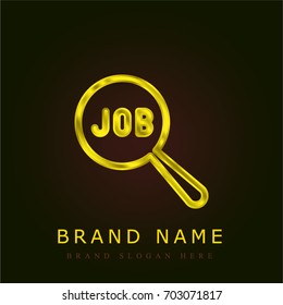 Search golden metallic logo