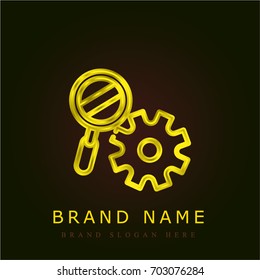 Search golden metallic logo