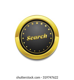 Search Golden Vector Icon Button