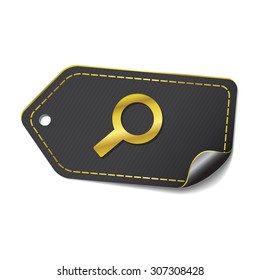 Search Golden Vector Icon Design