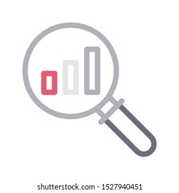 search graph colour linr vector icon