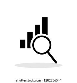 Search graph icon in flat style. Search grap symbol for your web site design, logo, app, UI Vector EPS 10.