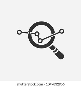 Search graph icon illustration isolated vector sign symbol