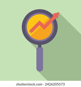 Suche Graph Management Symbol flach Vektor. Digitaler Plan. Menschliches Verfahren