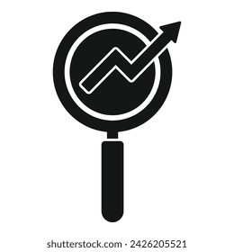 Search graph management icon simple vector. Digital plan. Process human