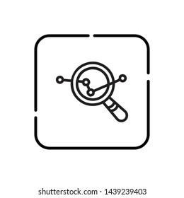 Search graph, search symbol vector icon