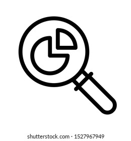 search graph thin line vector icon