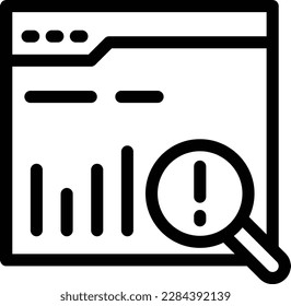 search graph Vector illustration on a transparent background.Premium quality symbols.Thin line vector icon for concept and graphic design.