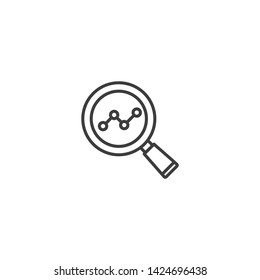 Search Graph Vector Illustration, outline sign