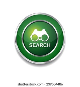 Search Green Vector Icon Button