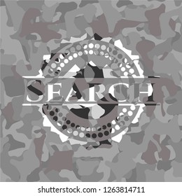 Search grey camouflaged emblem