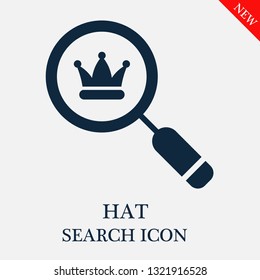 search Hat icon. Editable search Hat icon for web or mobile.