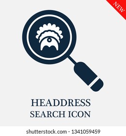 search Headdress icon. Editable search Headdress icon for web or mobile.