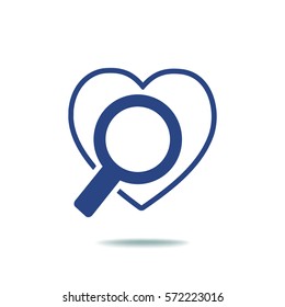 Search the heart icon