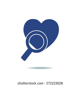 Search the heart icon