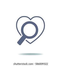 Search the heart icon