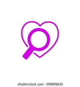 Suchen Sie das Herzsymbol