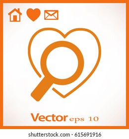 Search the heart icon