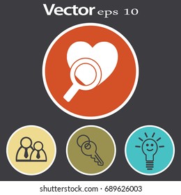 Search the heart icon