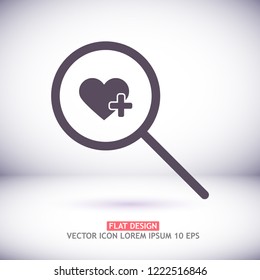 Search Heart  icon vector