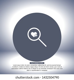 Search Heart icon vector . Lorem Ipsum Illustration design