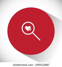 Search Heart icon vector . Lorem Ipsum Illustration design