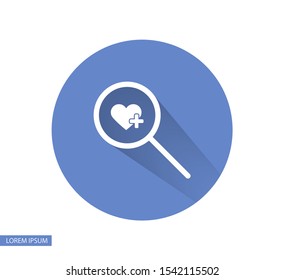 Search Heart icon vector . Lorem Ipsum Illustration design
