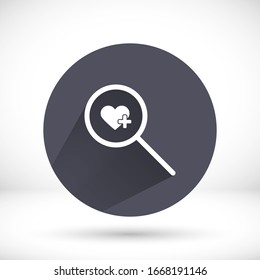 Buscar vector de icono Corazón . Diseño de ilustración de Lorem Ipsum