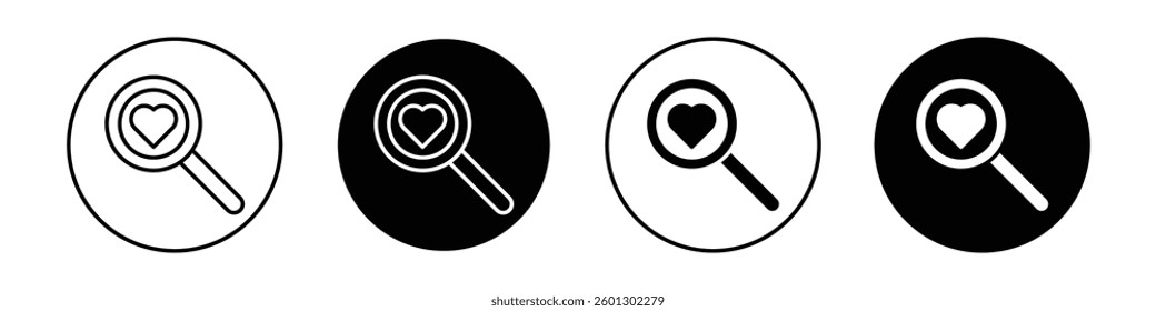 Search heart icons vectors graphics collection