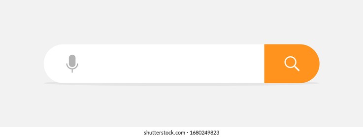 Search here. Search bar for ui. Search bar vector icons in flat design, isolated on white background. Vector illustration.