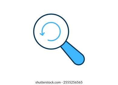 Search History icon. icon related to Search. suitable for web site, app, user interfaces, printable etc. flat line icon style. simple vector design editable