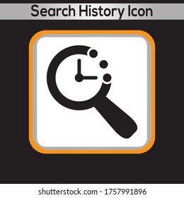 Search History Icon. vector graphics designs