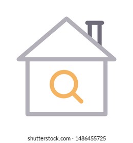 search home colour line vector icon
