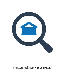 Search home icon. vector graphics