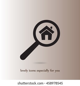 search home vector icon