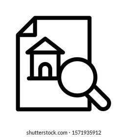 Search for home vector thin line icon  