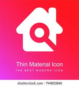 Search homepage red and pink gradient material white icon minimal design