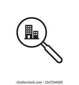 Search hotel icon design. vector illustration