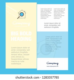 Search house  Business Company Poster Template. with place for text and images. vector background