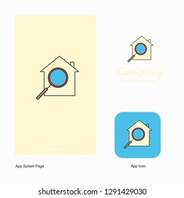 Search house  Company Logo App Icon and Splash Page Design. Creative Business App Design Elements