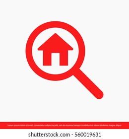 search house, icon. One of set web icons