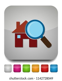 search house icon, property real estate icon