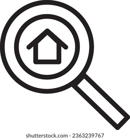 Search House Icon: "Representing a user-friendly house hunting tool, this icon is perfect for real estate websites and apps. It simplifies the search for the ideal home